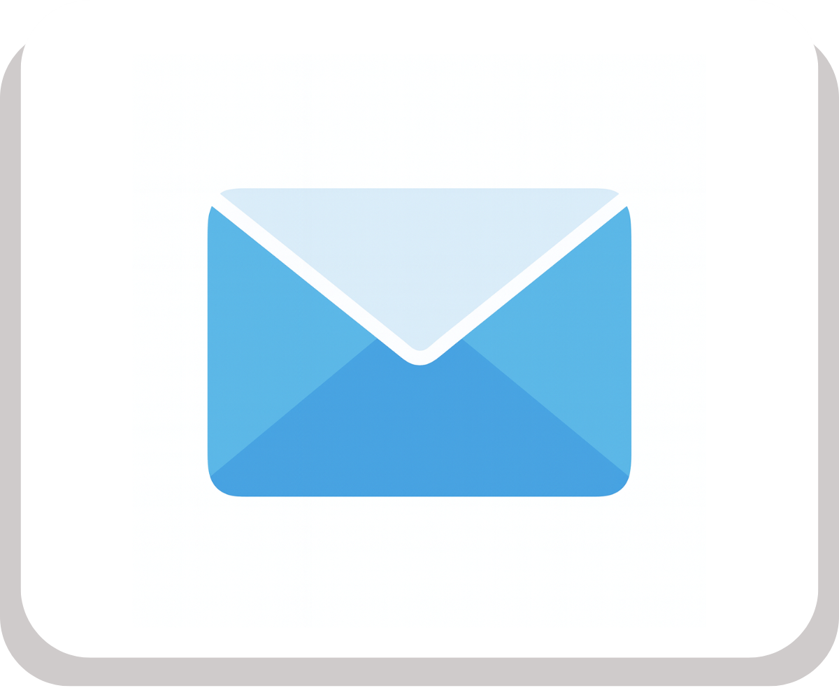 Icône d’une enveloppe bleue représentant la gestion des emails et des campagnes marketing dans Dolibarr