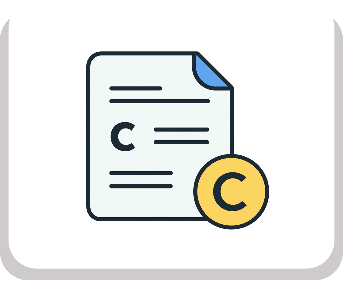 Icône d’un document avec un symbole monétaire représentant la gestion des devis et de la facturation dans Dolibarr