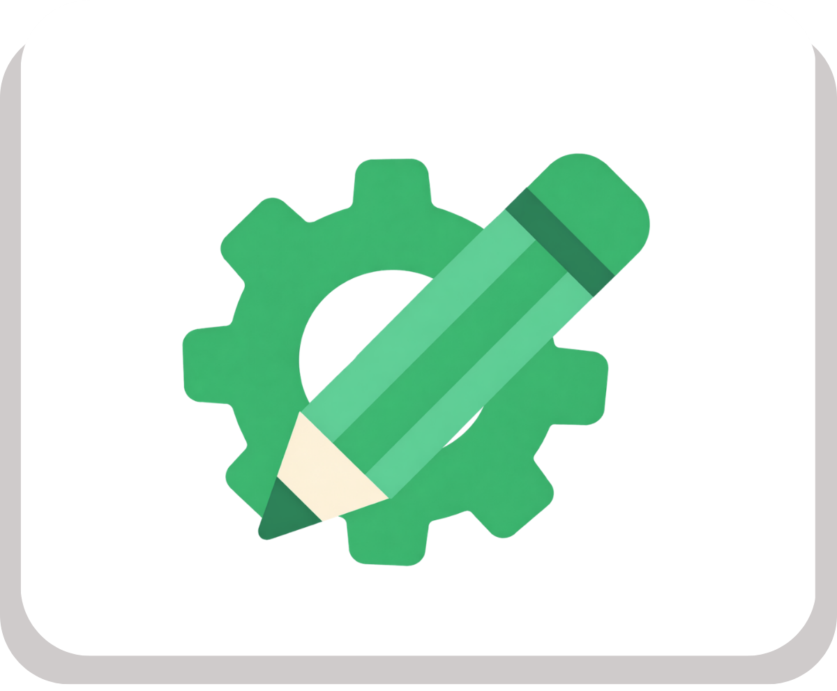 Icône d’engrenage représentant le module de gestion des utilisateurs et des droits d’accès dans Dolibarr ERP